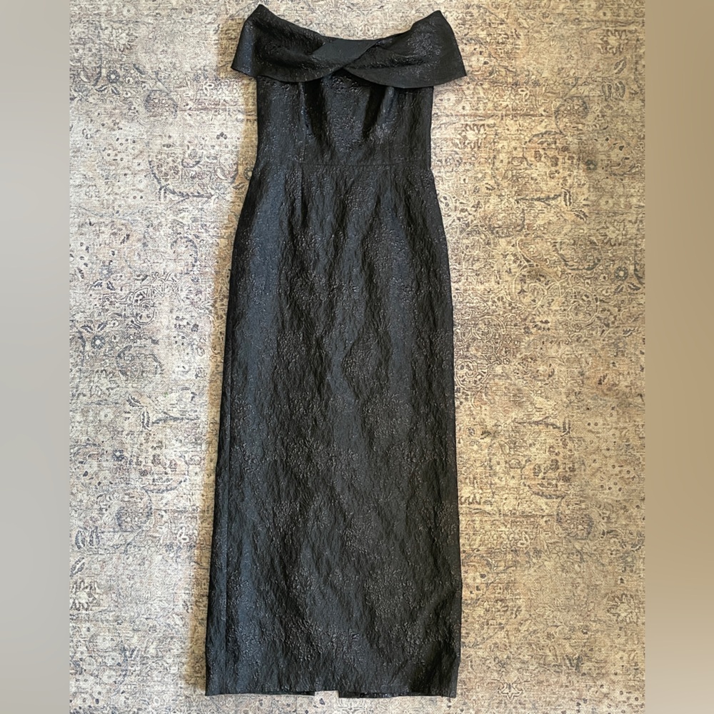 Black Off-Shoulder Evening Gown